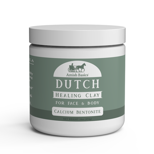 Dutch Healing Clay - Calcium Bentonite - Face mud mask - body wrap - detoxification skin care natural minerals