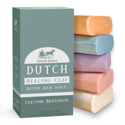 Detox Bar Soap - Calcium Bentonite - Shea Butter Coconut Oil Unscented